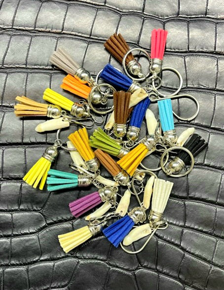 Authentic Alligator Tooth Tassel Keychain