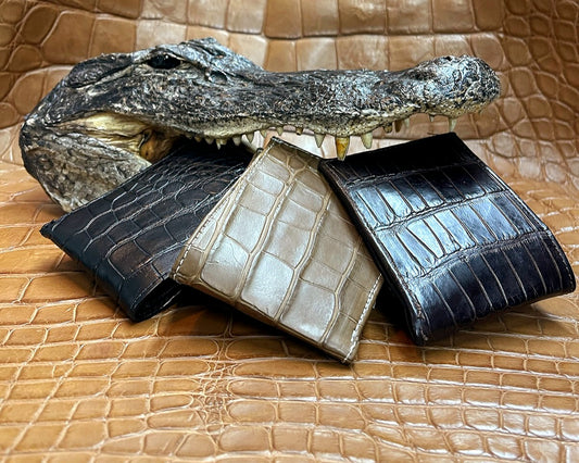 Authentic Alligator Hide - Bifold Wallet